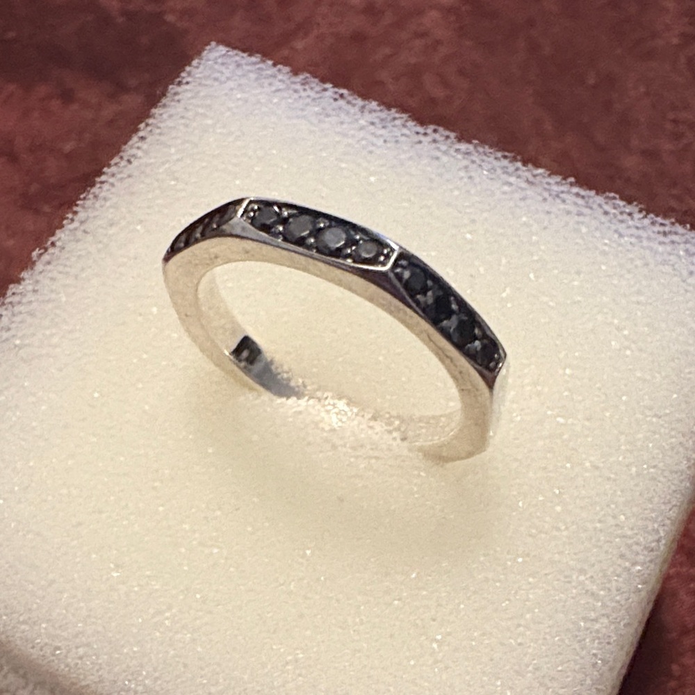 Calvin Klein Silver Ring with Dark Accents